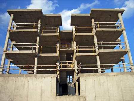 Construction works on a block of apartments in Spain                                                ...