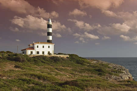Punta de ses Crestes Lighthouse in Majorca (Balearis Islands)                                                               の写真素材