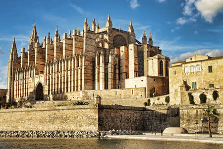 Gothic Cathedral of Palma de Mallorca (Balearic Islands - Spain)の写真素材