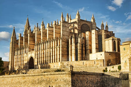 Gothic cathedral of Palma de Majorca (Balearic Islands - Spain)の写真素材