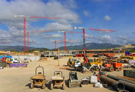 Construction site to build a new hospital in Majorca (Son Espases)