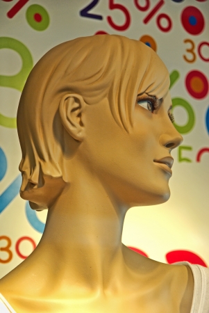 Mannequin woman in a clothes shopの写真素材