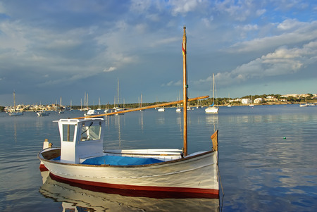 Porto Colom bay in Majorca (Spain)の写真素材
