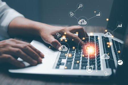 Digital transformation change management, internet of things. New technology bigdata and business process strategy, customer service management, cloud computing, smart industry. Ai intelligent serviceの写真素材