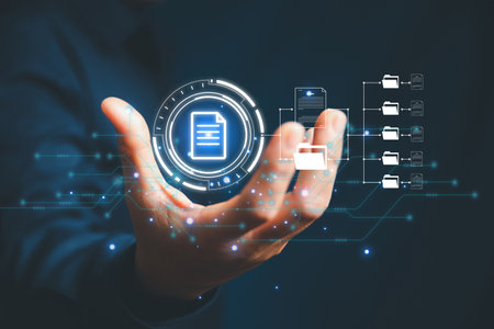 Online documentation database and process document electronic automation platform, IT staff working...
