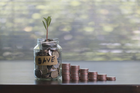 Growth money of profitability of professional investment planning, Business and finance concept....