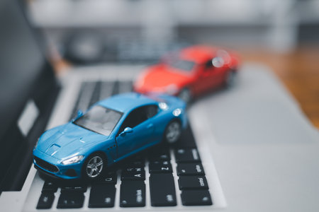 Car loan,money, banknote on agreement document or car insurance application form. Saving money for car concept, trade car for cash concept, finance concept.の写真素材