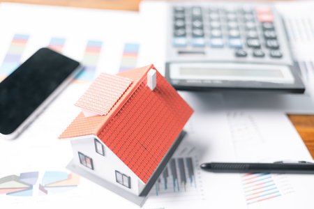 Mortgage loan enables individuals to buy home, turning rental expenses into wise investment, property ownership generates rental income and fosters financial stability through contractual agreement.の写真素材