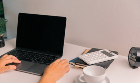 Remote business operations take place online in cyberspace, using digital technology, computers, and...