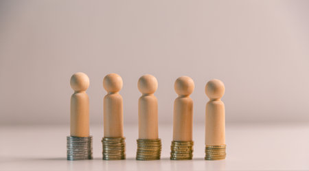 Successful entrepreneurship in startup company often requires strong leadership, team cooperation, and social approach to business projects. economic, employee, equal, finance, global, goal, graph.の写真素材