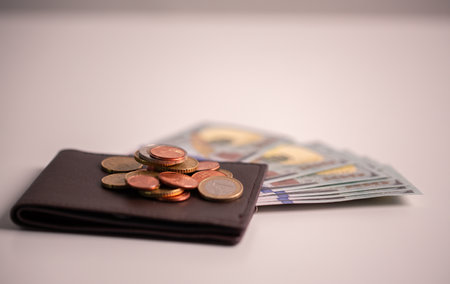 Effective finance management in business sector involves saving money, managing cash, and investing coins and currency to drive economic growth and strengthen banking and fund strategies.の写真素材