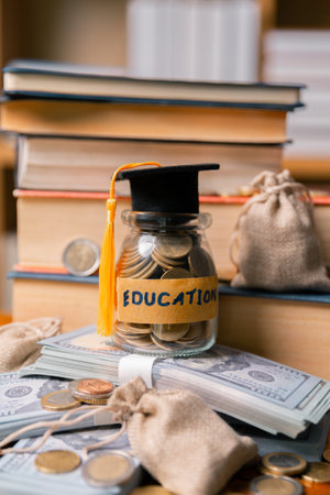 Planning for education abroad involves saving money and making wise investments in finance, which can lead to graduation success, future wealth, cognitive growth, and well-managed budget. hat, ideaの写真素材