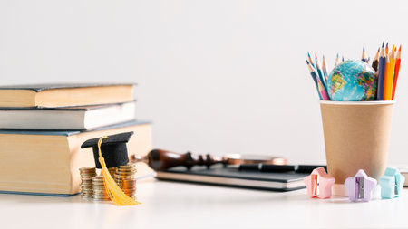 Studying abroad as part of a global education program offers students valuable learning experiences and personal development during their time in college. stock, plan, goal, target, book, degreeの写真素材