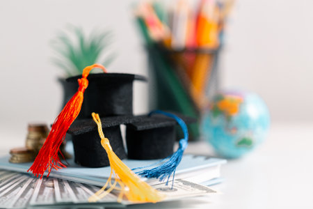 Studying abroad as part of a global education program offers students valuable learning experiences and personal development during their time in college. stock, plan, goal, target, book, degreeの写真素材