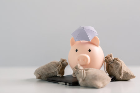 Saving money in the bank and making strategic investments in property and stock can help grow your capital while ensuring your finances remain safe. concept, account, debt, earning, income, profitの写真素材