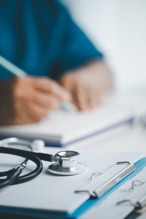 Concept business doctor education essential globalization, student learn and study in university and college to master knowledge needed travel global economy. book stethoscope for medical health careの写真素材