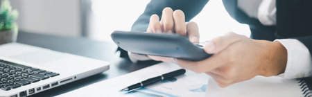 Banner shot of business growth invest money in stock market, financial banking expertise to income...