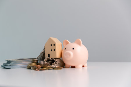 Business concept growth involves strategic financial management money loan investment bank real estate economic development encourage save buy home car education income stack investment economy returnの写真素材