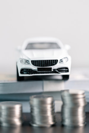 Business car concept growth involves strategic financial management money loan investment bank real estate economic development encourage accountancy save buy income stack investment economy returnの写真素材