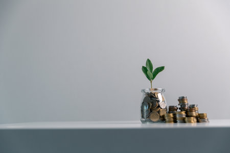 Business concept growth involves strategic financial management money loan investment bank real estate economic development encourage save buy home car education income stack investment economy returnの写真素材