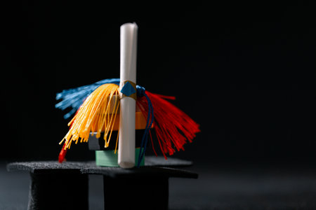 Concept education is business scholarship essential idea globalization, mortarboard students learn...