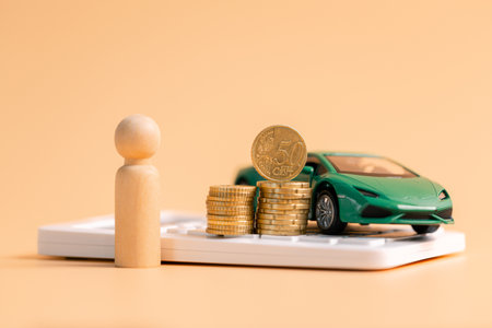 Business car concept growth involves strategic financial management money loan investment bank real estate economic development encourage accountancy save coin buy stack investment economy returnの写真素材