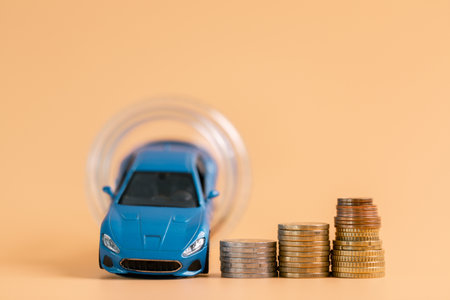 Business car concept growth involves strategic financial management money loan investment bank real estate economic development encourage accountancy save coin buy stack investment economy returnの写真素材