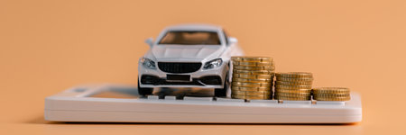 Business car concept growth involves strategic financial management money loan investment bank real estate economic development encourage accountancy save coin buy stack investment economy returnの写真素材