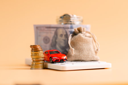 Business car concept growth involves strategic financial management money loan investment bank real estate economic development encourage accountancy save coin buy stack investment economy returnの写真素材