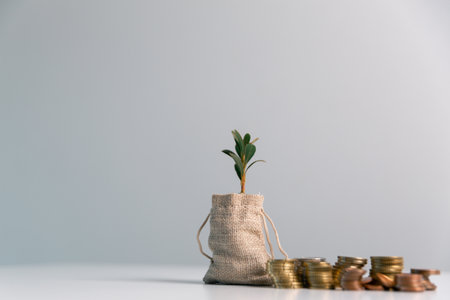 Business concept growth involves strategic financial management money loan investment bank real estate economic development encourage save buy home car education income stack investment economy returnの写真素材