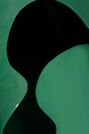 A playground tube slide creates an abstract pattern の写真素材