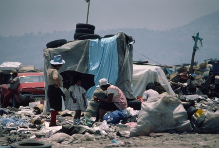 Residents of a Mexico City garbage dump village.のeditorial素材