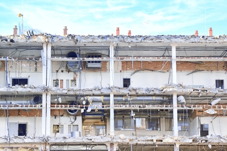 Damaged building ruins.の写真素材