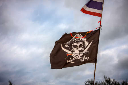 Pirate flag and Thailand flag