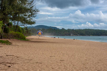 Thailand beautiful summer beach with cloudy skyの写真素材