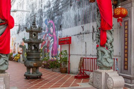 Chinese temple on the island of Phuketのeditorial素材