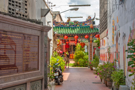 Chinese temple on the island of Phuketのeditorial素材