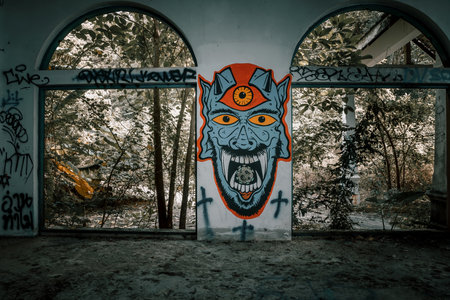 Street art in Kiev, Ukraine. Kiev is the capital and largest city of Ukraineの写真素材