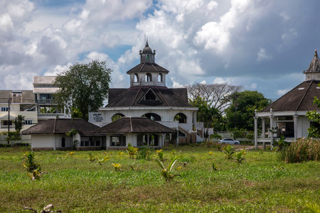 The old church in the village of Chiang Mai, Thailand.の写真素材