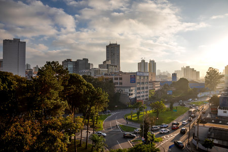 Cityscape of Sao Paulo, Brazil. Sao Paulo is the capital of Brazil.の写真素材