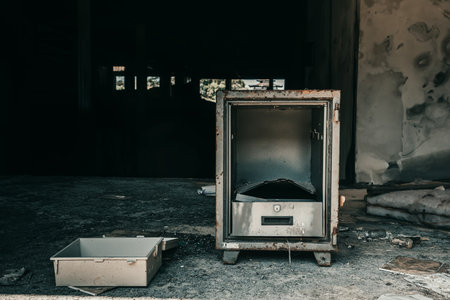 Abandoned stove gas in an abandoned building.の写真素材