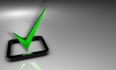 Checked Check Box ideal for any kind of compositing.の写真素材