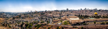 Overlooking Jerusalem from the Mount of Olivesの写真素材