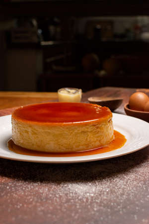 Flan . Quesillo. creme brulee. Milk and egg dessert. Egg tart. Desert. Candy.