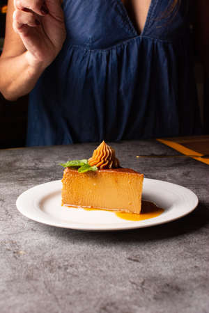 Flan . Quesillo. creme brulee. Milk and egg dessert. Egg tart. Desert. Candy.