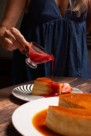 Flan . Quesillo. creme brulee. Milk and egg dessert. Egg tart. Desert. Candy.