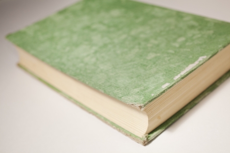 Detail of worn edges on an old bookの写真素材