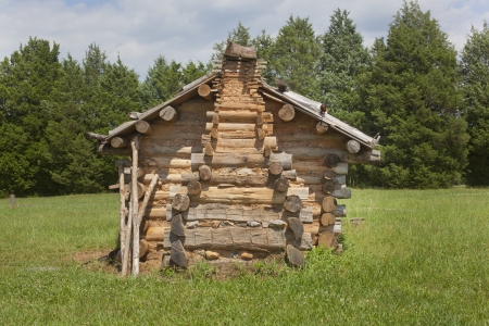 A replica of an old colonial homestead の写真素材