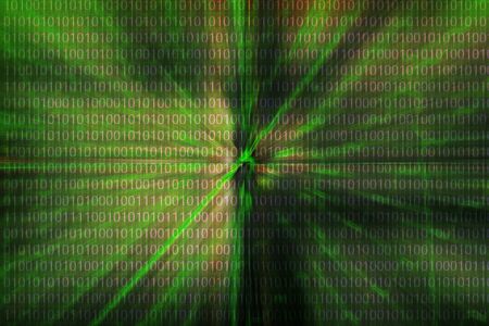 An abstract binary code background image.