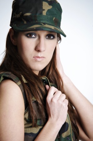 Army girlの写真素材